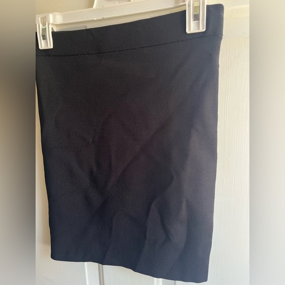 T Alexander Wang Women’s Black Ribbed Mini Classic Pencil Skirt Sz Small NWOT - Picture 2 of 5